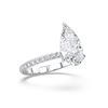 Picture of 4.50 Ct Pear Cut & Round Brilliant Cut Lab-Grown Diamond Engagement Ring in Solid Gold For Women