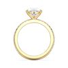 Picture of 4.50 Ct Pear Cut & Round Brilliant Cut Lab-Grown Diamond Engagement Ring in Solid Gold For Women
