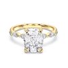 Picture of 4.25 Ct Radiant, Marquise Cut & Round Brilliant Cut Lab-Grown Diamond Engagement Ring in Solid Gold For Women