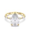 Picture of 4.25 Ct Pear, Marquise Cut & Round Brilliant Cut Lab-Grown Diamond Engagement Ring in Solid Gold For Women