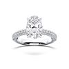 Picture of 3.70 Ct Oval Cut & Round Brilliant Cut Lab-Grown Diamond Engagement Ring in Solid Gold For Women