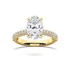 Picture of 3.70 Ct Oval Cut & Round Brilliant Cut Lab-Grown Diamond Engagement Ring in Solid Gold For Women