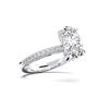 Picture of 3.70 Ct Oval Cut & Round Brilliant Cut Lab-Grown Diamond Engagement Ring in Solid Gold For Women