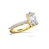 Picture of 3.70 Ct Oval Cut & Round Brilliant Cut Lab-Grown Diamond Engagement Ring in Solid Gold For Women
