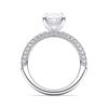 Picture of 3.70 Ct Oval Cut & Round Brilliant Cut Lab-Grown Diamond Engagement Ring in Solid Gold For Women