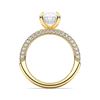 Picture of 3.70 Ct Oval Cut & Round Brilliant Cut Lab-Grown Diamond Engagement Ring in Solid Gold For Women