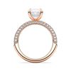 Picture of 3.70 Ct Oval Cut & Round Brilliant Cut Lab-Grown Diamond Engagement Ring in Solid Gold For Women