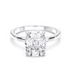 Picture of 4.00 Ct Cushion Cut Lab Grown Diamond Solitaire Ring in Solid Gold For Women