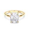 Picture of 4.00 Ct Cushion Cut Lab Grown Diamond Solitaire Ring in Solid Gold For Women