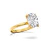 Picture of 4.00 Ct Cushion Cut Lab Grown Diamond Solitaire Ring in Solid Gold For Women