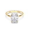 Picture of 4.00 Ct Oval Cut Lab Grown Diamond Solitaire Ring in Solid Gold For Women