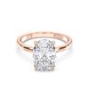 Picture of 4.00 Ct Oval Cut Lab Grown Diamond Solitaire Ring in Solid Gold For Women