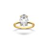 Picture of 4.00 Ct Oval Cut Lab Grown Diamond Solitaire Ring in Solid Gold For Women