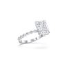 Picture of 4.40 Ct Emerald Cut & Round Brilliant Cut Lab-Grown Diamond Engagement Ring in Solid Gold For Women