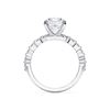 Picture of 4.40 Ct Emerald Cut & Round Brilliant Cut Lab-Grown Diamond Engagement Ring in Solid Gold For Women
