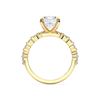 Picture of 4.40 Ct Emerald Cut & Round Brilliant Cut Lab-Grown Diamond Engagement Ring in Solid Gold For Women