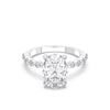 Picture of 4.40 Ct Oval Cut & Round Brilliant Cut Lab-Grown Diamond Engagement Ring in Solid Gold For Women