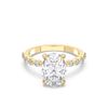 Picture of 4.40 Ct Oval Cut & Round Brilliant Cut Lab-Grown Diamond Engagement Ring in Solid Gold For Women