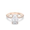 Picture of 4.40 Ct Oval Cut & Round Brilliant Cut Lab-Grown Diamond Engagement Ring in Solid Gold For Women