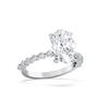 Picture of 4.40 Ct Oval Cut & Round Brilliant Cut Lab-Grown Diamond Engagement Ring in Solid Gold For Women