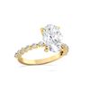 Picture of 4.40 Ct Oval Cut & Round Brilliant Cut Lab-Grown Diamond Engagement Ring in Solid Gold For Women