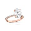 Picture of 4.40 Ct Oval Cut & Round Brilliant Cut Lab-Grown Diamond Engagement Ring in Solid Gold For Women