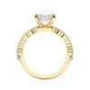 Picture of 4.40 Ct Oval Cut & Round Brilliant Cut Lab-Grown Diamond Engagement Ring in Solid Gold For Women