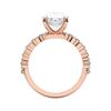 Picture of 4.40 Ct Oval Cut & Round Brilliant Cut Lab-Grown Diamond Engagement Ring in Solid Gold For Women