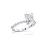 Picture of 4.40 Ct Radiant Cut & Round Brilliant Cut Lab-Grown Diamond Engagement Ring in Solid Gold For Women