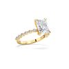 Picture of 4.40 Ct Radiant Cut & Round Brilliant Cut Lab-Grown Diamond Engagement Ring in Solid Gold For Women