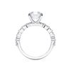 Picture of 4.40 Ct Radiant Cut & Round Brilliant Cut Lab-Grown Diamond Engagement Ring in Solid Gold For Women