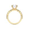 Picture of 4.40 Ct Radiant Cut & Round Brilliant Cut Lab-Grown Diamond Engagement Ring in Solid Gold For Women