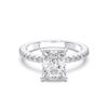 Picture of 4.50 Ct Radiant Cut & Round Brilliant Cut Lab-Grown Diamond Engagement Ring in Solid Gold For Women