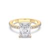 Picture of 4.50 Ct Radiant Cut & Round Brilliant Cut Lab-Grown Diamond Engagement Ring in Solid Gold For Women