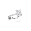 Picture of 4.50 Ct Radiant Cut & Round Brilliant Cut Lab-Grown Diamond Engagement Ring in Solid Gold For Women
