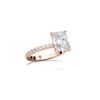 Picture of 4.50 Ct Radiant Cut & Round Brilliant Cut Lab-Grown Diamond Engagement Ring in Solid Gold For Women