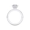 Picture of 4.50 Ct Radiant Cut & Round Brilliant Cut Lab-Grown Diamond Engagement Ring in Solid Gold For Women