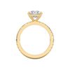 Picture of 4.50 Ct Radiant Cut & Round Brilliant Cut Lab-Grown Diamond Engagement Ring in Solid Gold For Women