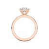 Picture of 4.50 Ct Radiant Cut & Round Brilliant Cut Lab-Grown Diamond Engagement Ring in Solid Gold For Women