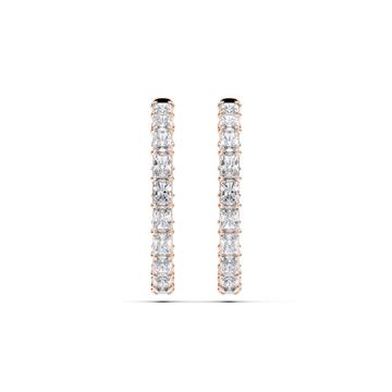 Picture of 17.00 Ct Radiant Cut Lab-Grown Diamond Hoop Earring in Solid Gold For Women