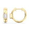 Picture of Elegant 0.50 Ct Emerald Cut Lab-Grown Diamond Huggie Hoop Earring in Solid Gold For Women