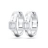 Picture of Elegant 0.50 Ct Emerald Cut Lab-Grown Diamond Huggie Hoop Earring in Solid Gold For Women