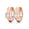 Picture of Elegant 0.50 Ct Emerald Cut Lab-Grown Diamond Huggie Hoop Earring in Solid Gold For Women