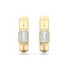 Picture of Elegant 0.50 Ct Emerald Cut Lab-Grown Diamond Huggie Hoop Earring in Solid Gold For Women