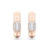 Picture of Elegant 0.50 Ct Emerald Cut Lab-Grown Diamond Huggie Hoop Earring in Solid Gold For Women