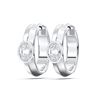 Picture of Elegant 0.50 Ct Oval Cut Lab-Grown Diamond Huggie Hoop Earring in Solid Gold For Women