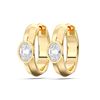 Picture of Elegant 0.50 Ct Oval Cut Lab-Grown Diamond Huggie Hoop Earring in Solid Gold For Women