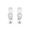 Picture of Elegant 0.50 Ct Oval Cut Lab-Grown Diamond Huggie Hoop Earring in Solid Gold For Women