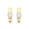 Picture of Elegant 0.50 Ct Oval Cut Lab-Grown Diamond Huggie Hoop Earring in Solid Gold For Women