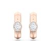 Picture of Elegant 0.50 Ct Oval Cut Lab-Grown Diamond Huggie Hoop Earring in Solid Gold For Women